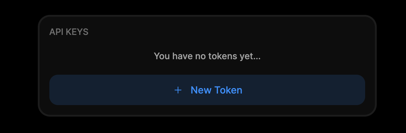 Create New API Token